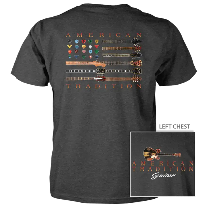 Guitar Flag - 4.5 oz Cotton T-Shirt
