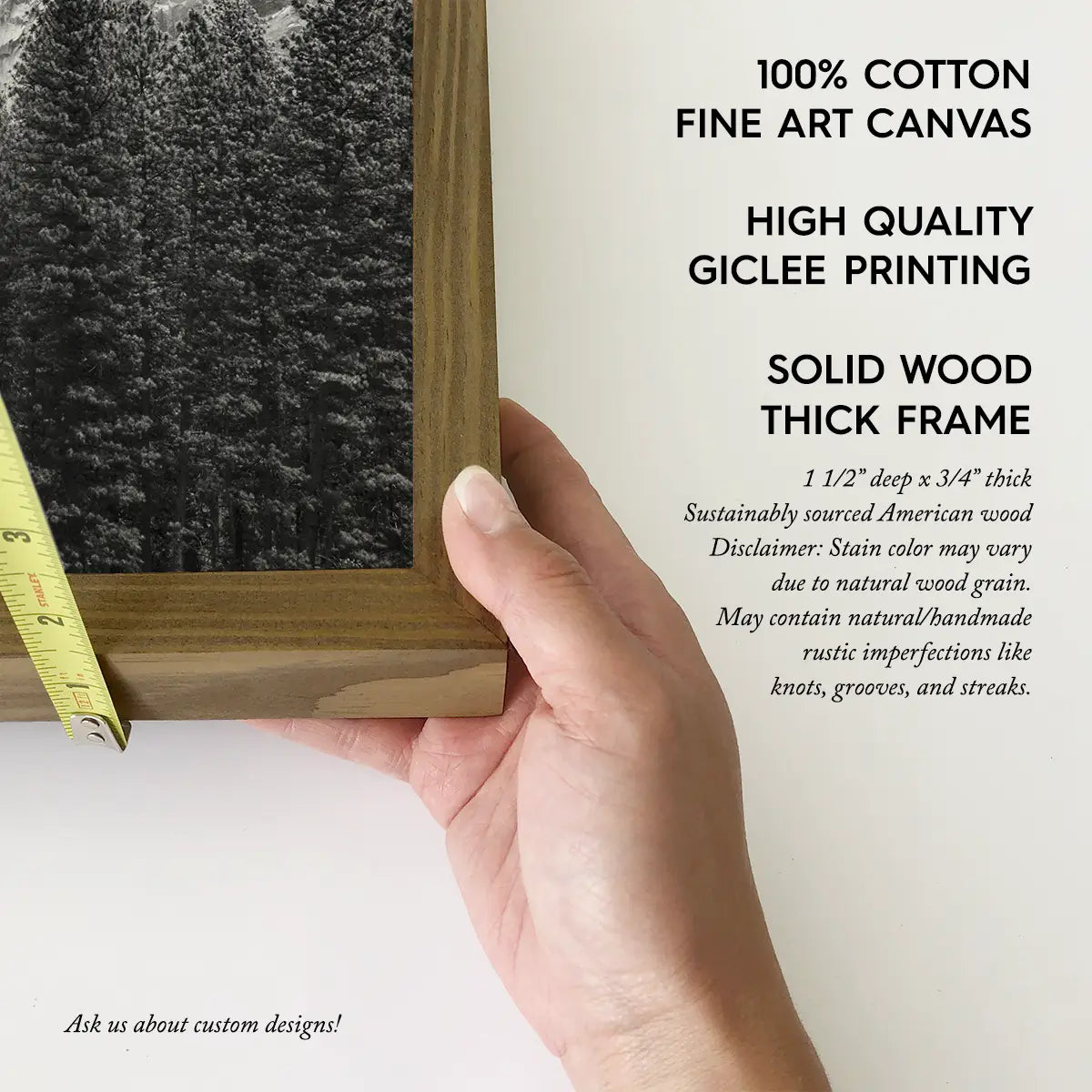 Yosemite Mountains - Cabin Living Room Canvas Wall Art