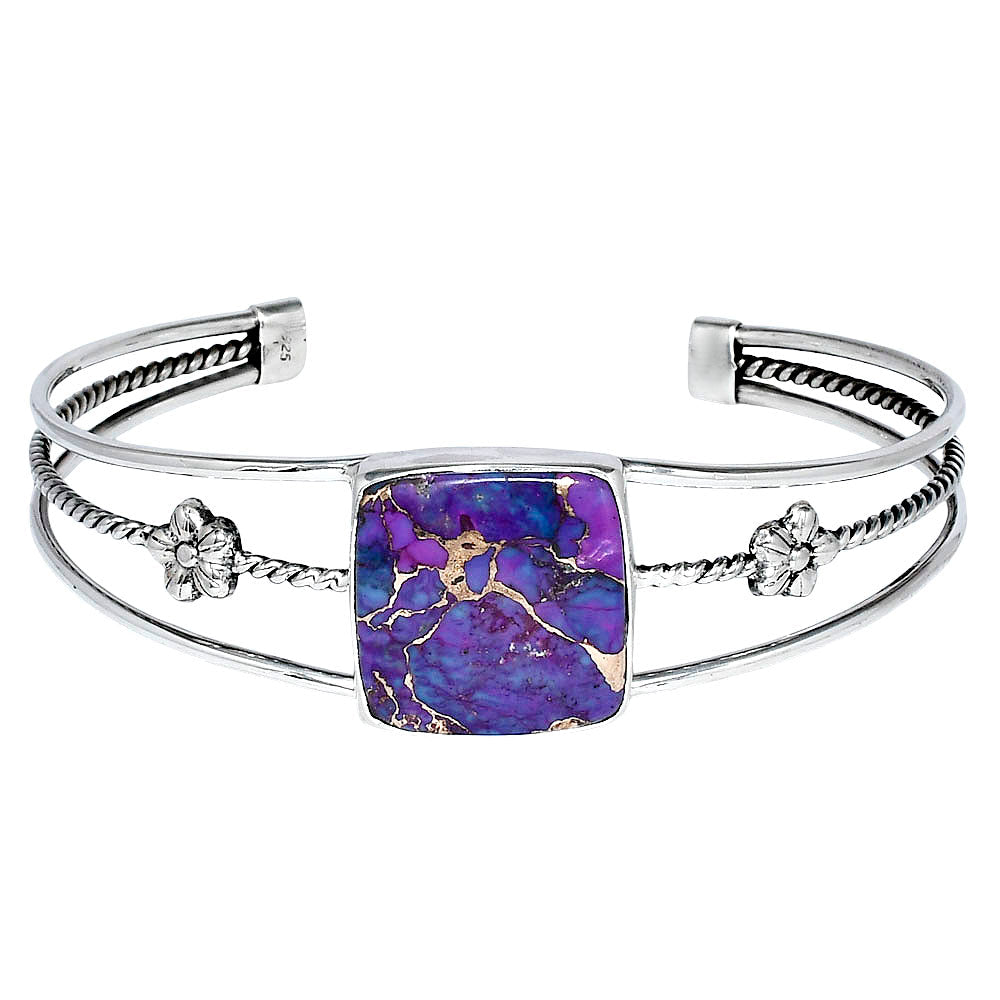 Premium Quality Copper Purple Turquoise Cuff Bangle Bracelet B-1012 31-EB10311