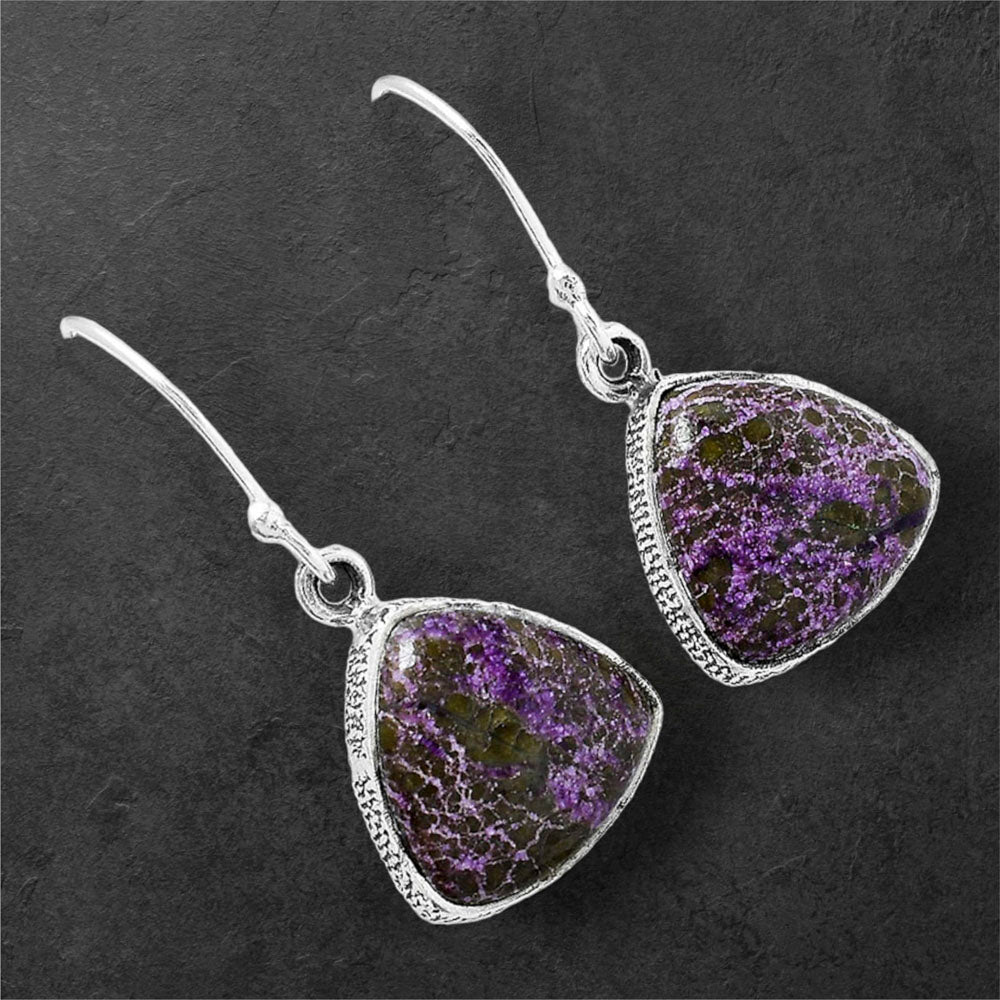 Natural Purpurite - South Africa Earrings E-1001 SDE87594