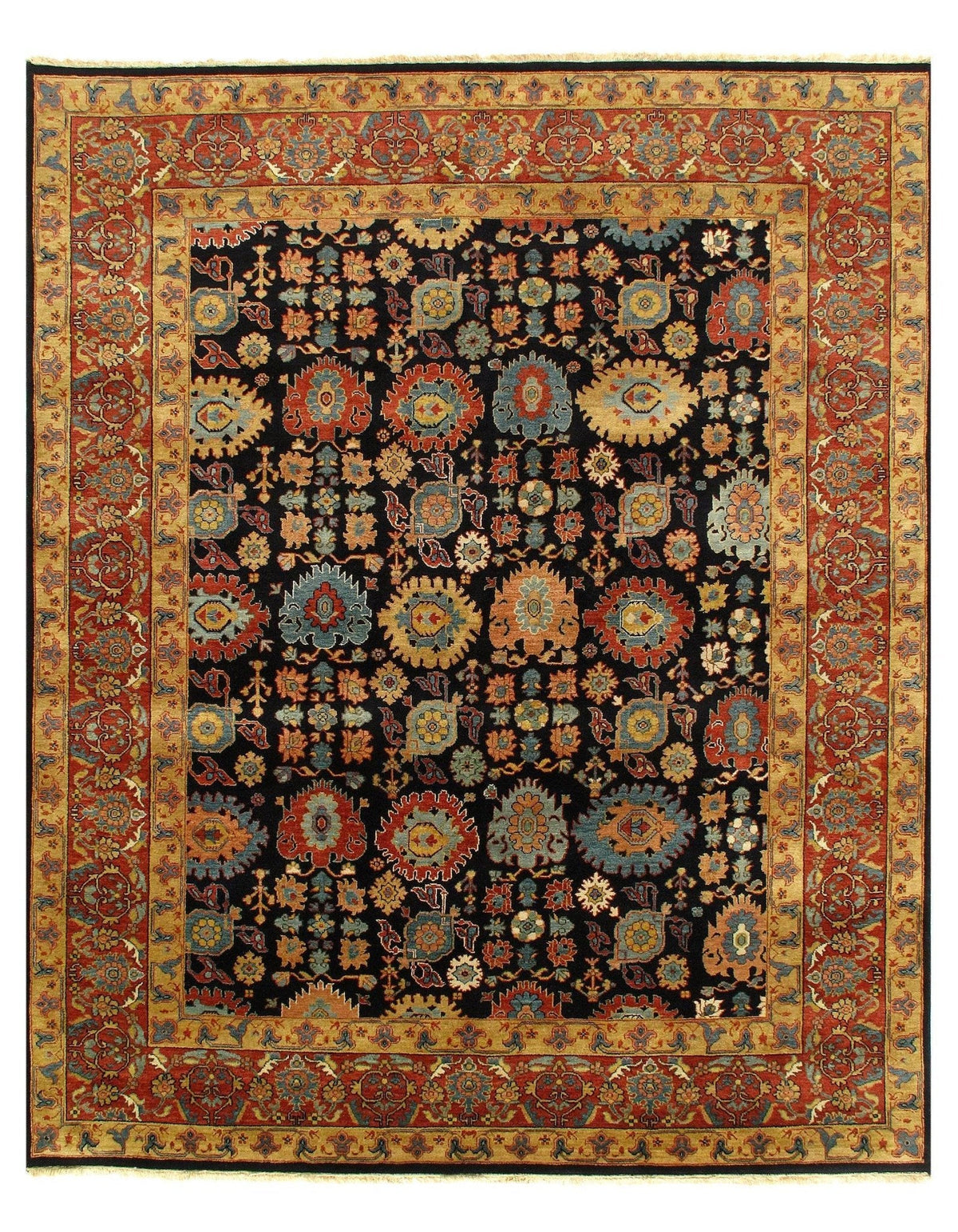 Navy Blue Silkroad Hand Knotted Bidjar Design 8' X 10'