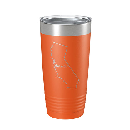California Tumbler Home State Travel Mug Insulated Laser Engraved Map Coffee Cup 20 oz