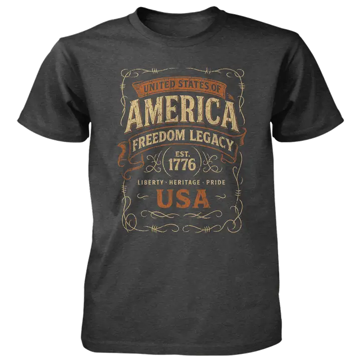 Freedom Filigree - 4.5 oz Cotton T-Shirt