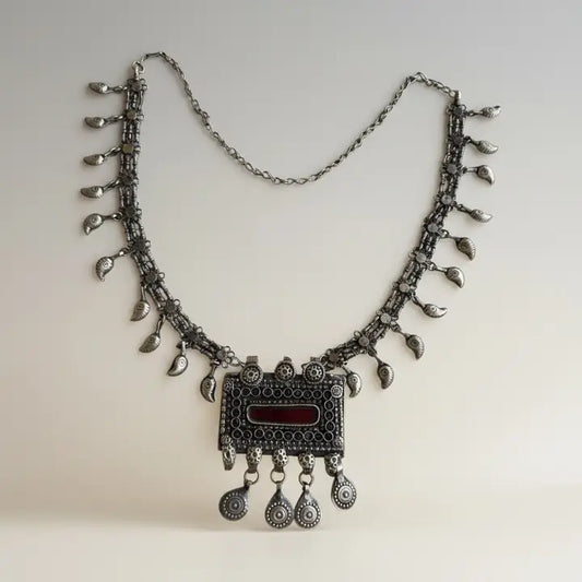 One of A Kind Vintage Tribal Necklace - Rare Kuchi Necklace