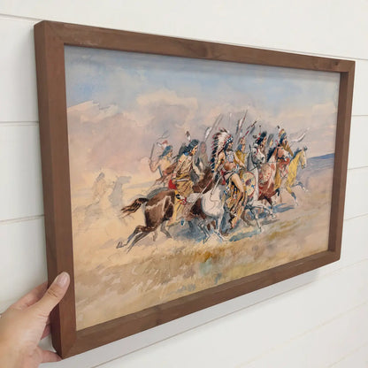 Native American War Party - Native American Canvas Art