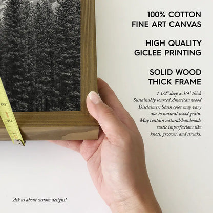 Yosemite Mountains - Cabin Living Room Canvas Wall Art
