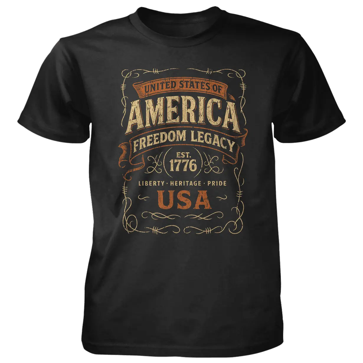 Freedom Filigree - 4.5 oz Cotton T-Shirt