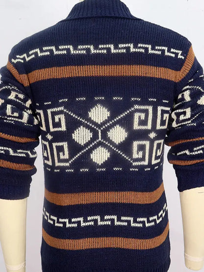 Men's Jacquard Knitting Cardigan ZK2240