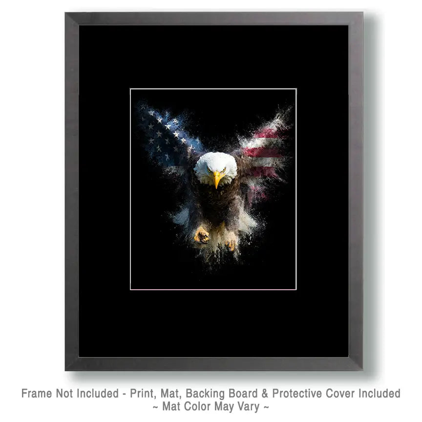 American Flag Bald Eagle - USA 250 Wall Art