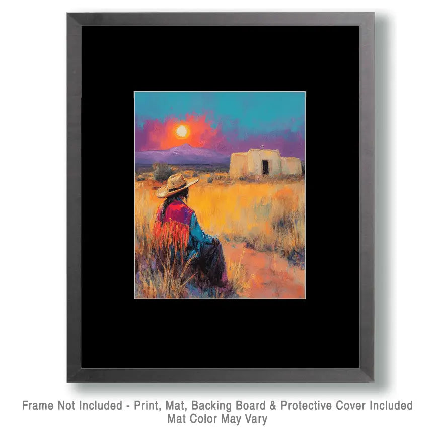 Taking In The Sunset Western Southwestern Art Print