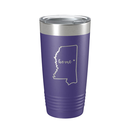 Mississippi Tumbler Home State Travel Mug Insulated Laser Engraved Map Coffee Cup 20 oz