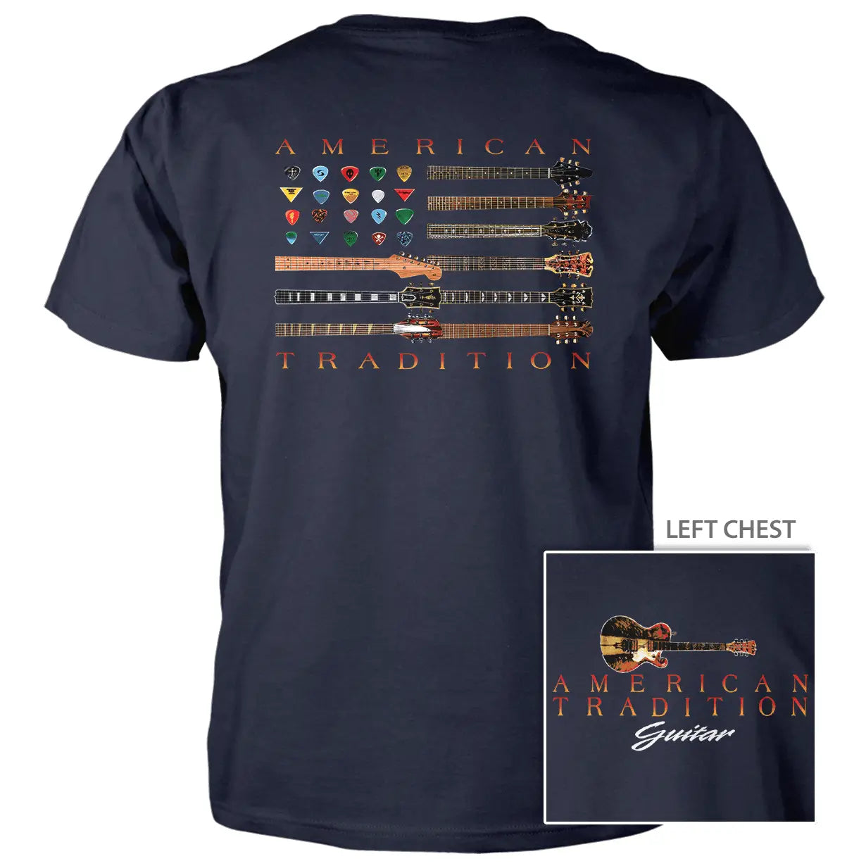 Guitar Flag - 4.5 oz Cotton T-Shirt
