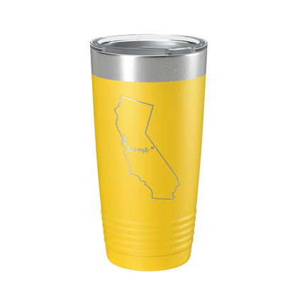 California Tumbler Home State Travel Mug Insulated Laser Engraved Map Coffee Cup 20 oz