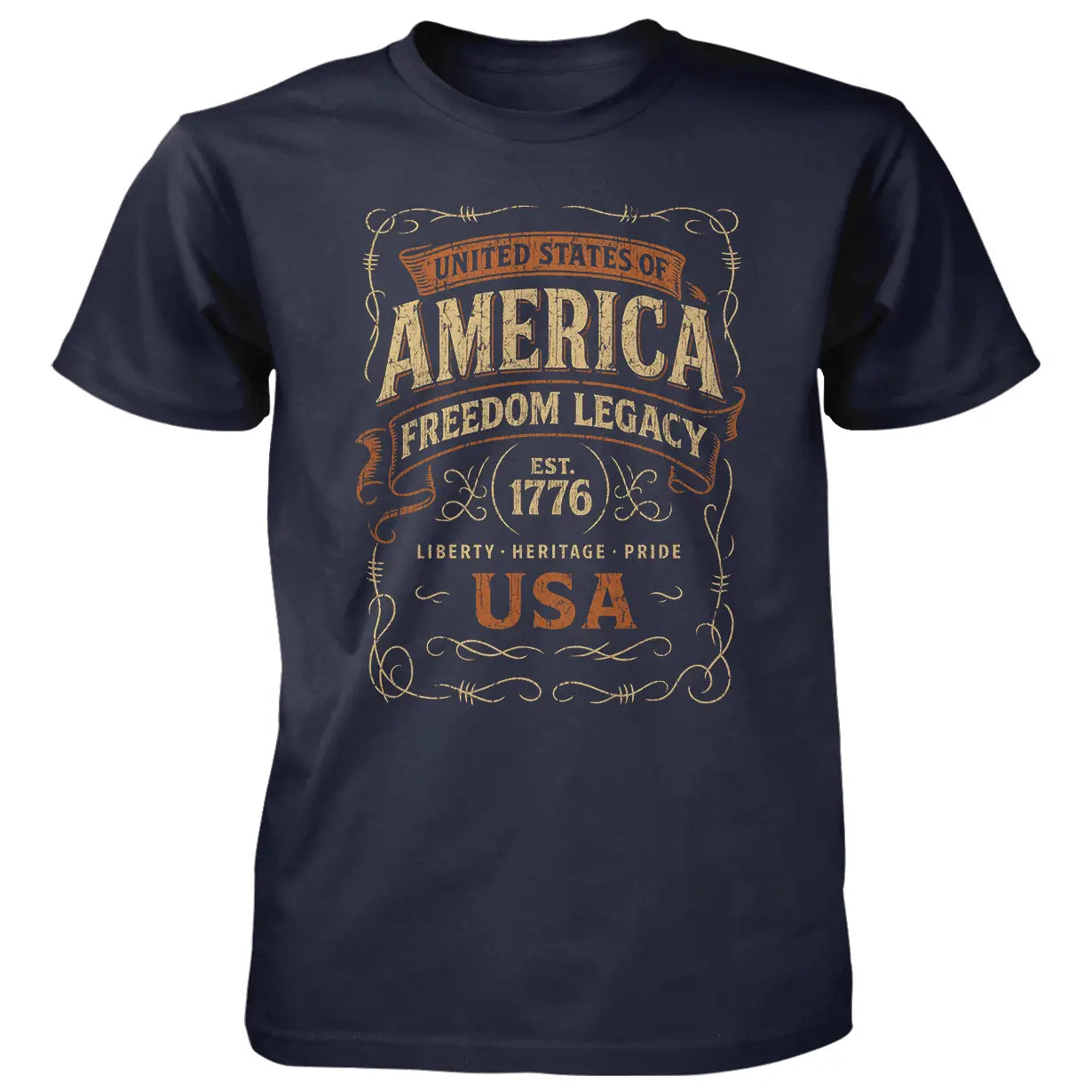 Freedom Filigree - 4.5 oz Cotton T-Shirt