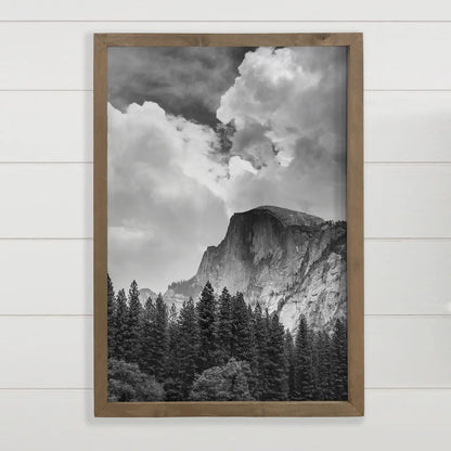 Yosemite Mountains - Cabin Living Room Canvas Wall Art
