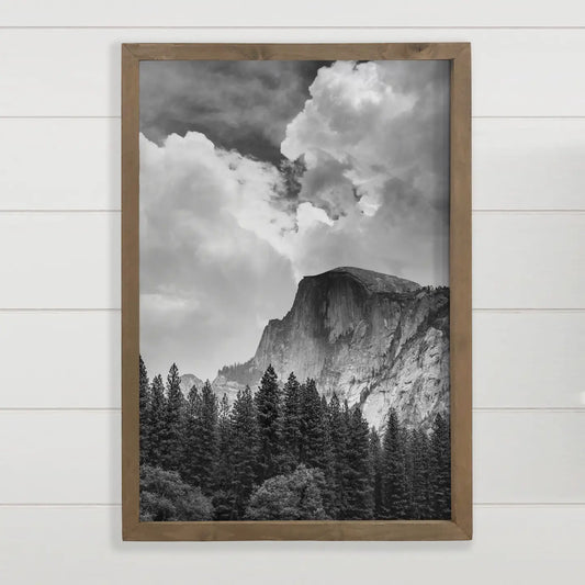 Yosemite Mountains - Cabin Living Room Canvas Wall Art