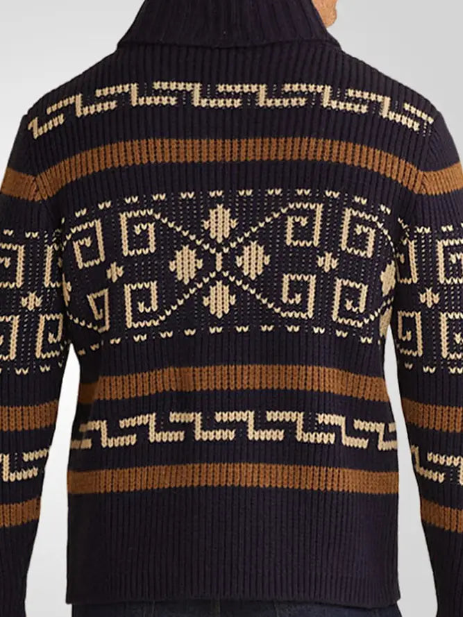 Men's Jacquard Knitting Cardigan ZK2240