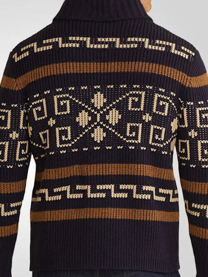 Men's Jacquard Knitting Cardigan ZK2240
