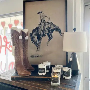 Ride 'em Cowboy - Cowboy Canvas Art - Wood Framed Wall Art