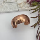 Handcrafted Ridged Horizon Copper Cuff