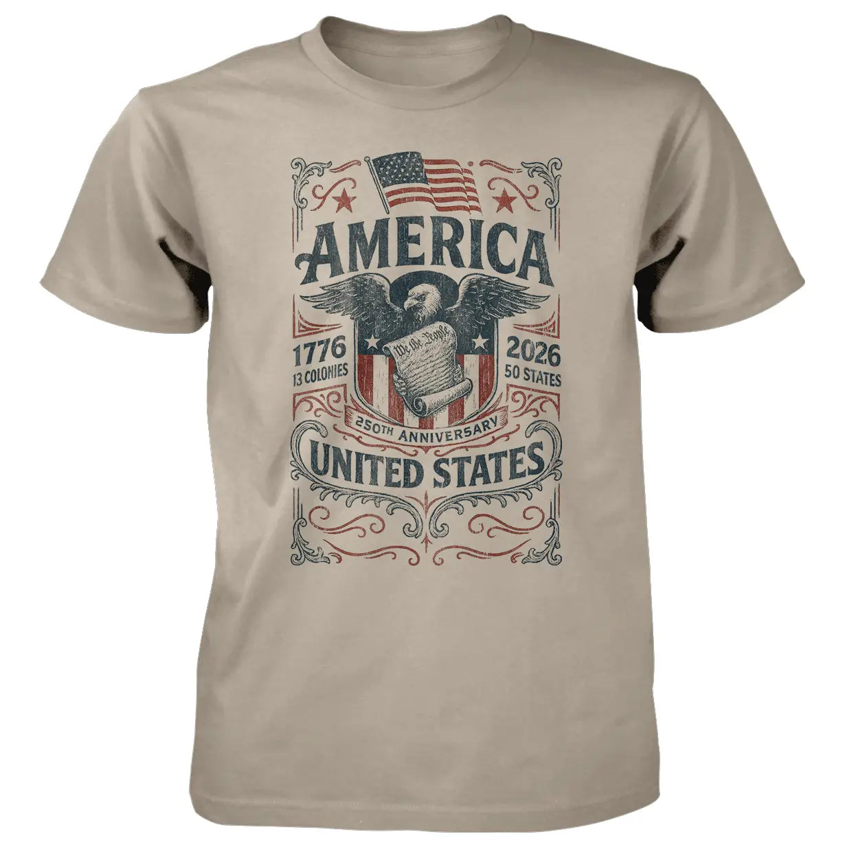 Americana Eagle 250 - 4.5 oz Cotton T-Shirt