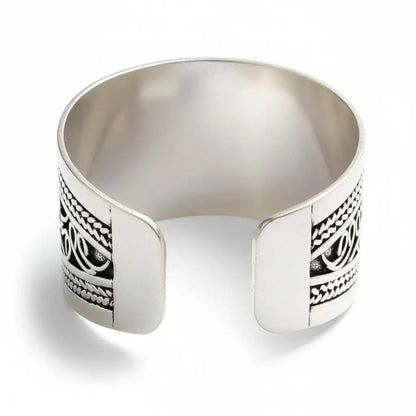 Silver Adjustable Buddhist Stacking Ring- Healing Jewelry