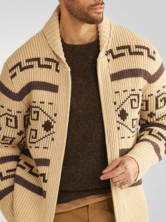Men's Jacquard Knitting Cardigan ZK2240