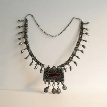 One of A Kind Vintage Tribal Necklace - Rare Kuchi Necklace