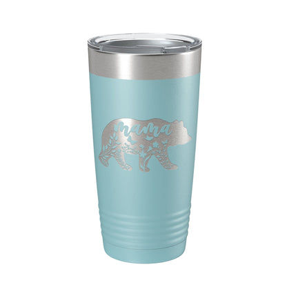 Mama Bear Tumbler Travel Mug Insulated Laser Engraved Coffee Cup Momma Mom Mother's Day Gift Cute 20 oz