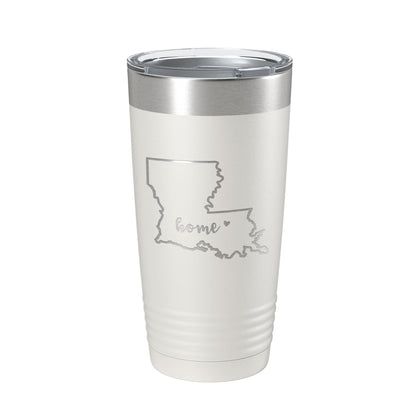 Louisiana Tumbler Home State Travel Mug Insulated Laser Engraved Map Coffee Cup 20 oz