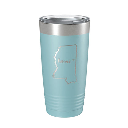 Mississippi Tumbler Home State Travel Mug Insulated Laser Engraved Map Coffee Cup 20 oz