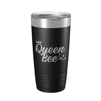 Queen Bee Tumbler Travel Mug Gift Insulated Laser Engraved Coffee Cup 20 oz