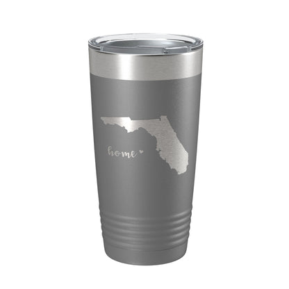 Florida Tumbler Home State Travel Mug Insulated Laser Engraved Map Coffee Cup 20 oz