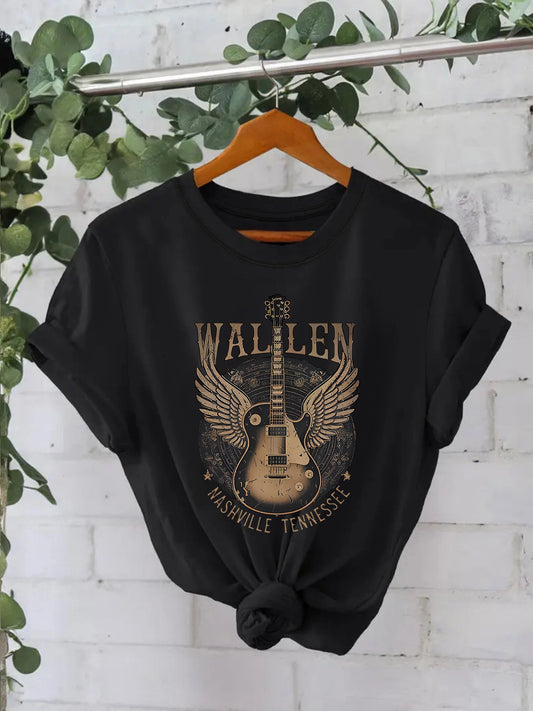 Southwestern Country Style Music Guitar Graphic Tee