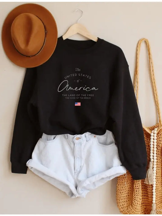United States of America Flag Graphic Heavy Blend Sweatshirt