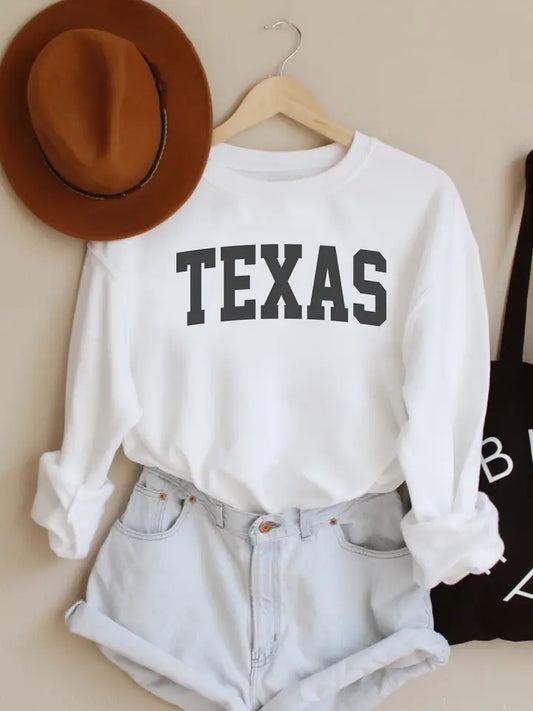 Texas Lettering Women's Heavy Blend Sweatshirt
