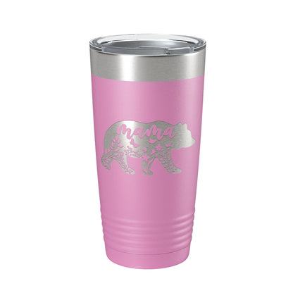 Mama Bear Tumbler Travel Mug Insulated Laser Engraved Coffee Cup Momma Mom Mother's Day Gift Cute 20 oz