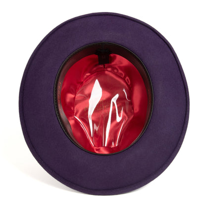 Crushable Purple 100% Australian Wool Fedora Hat