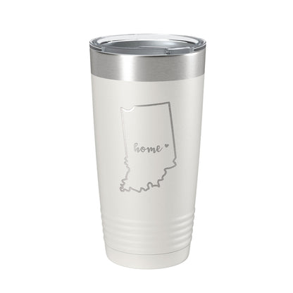 Indiana Tumbler Home State Travel Mug Insulated Laser Engraved Map Coffee Cup 20 oz