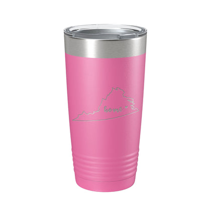 Virginia Tumbler Home State Travel Mug Insulated Laser Engraved Map Coffee Cup 20 oz