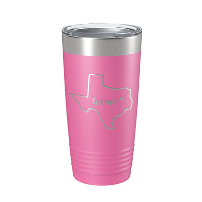 Texas Tumbler Home State Travel Mug Insulated Laser Engraved Map Coffee Cup 20 oz