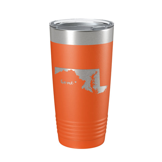 Maryland Tumbler Home State Travel Mug Insulated Laser Engraved Map Coffee Cup 20 oz