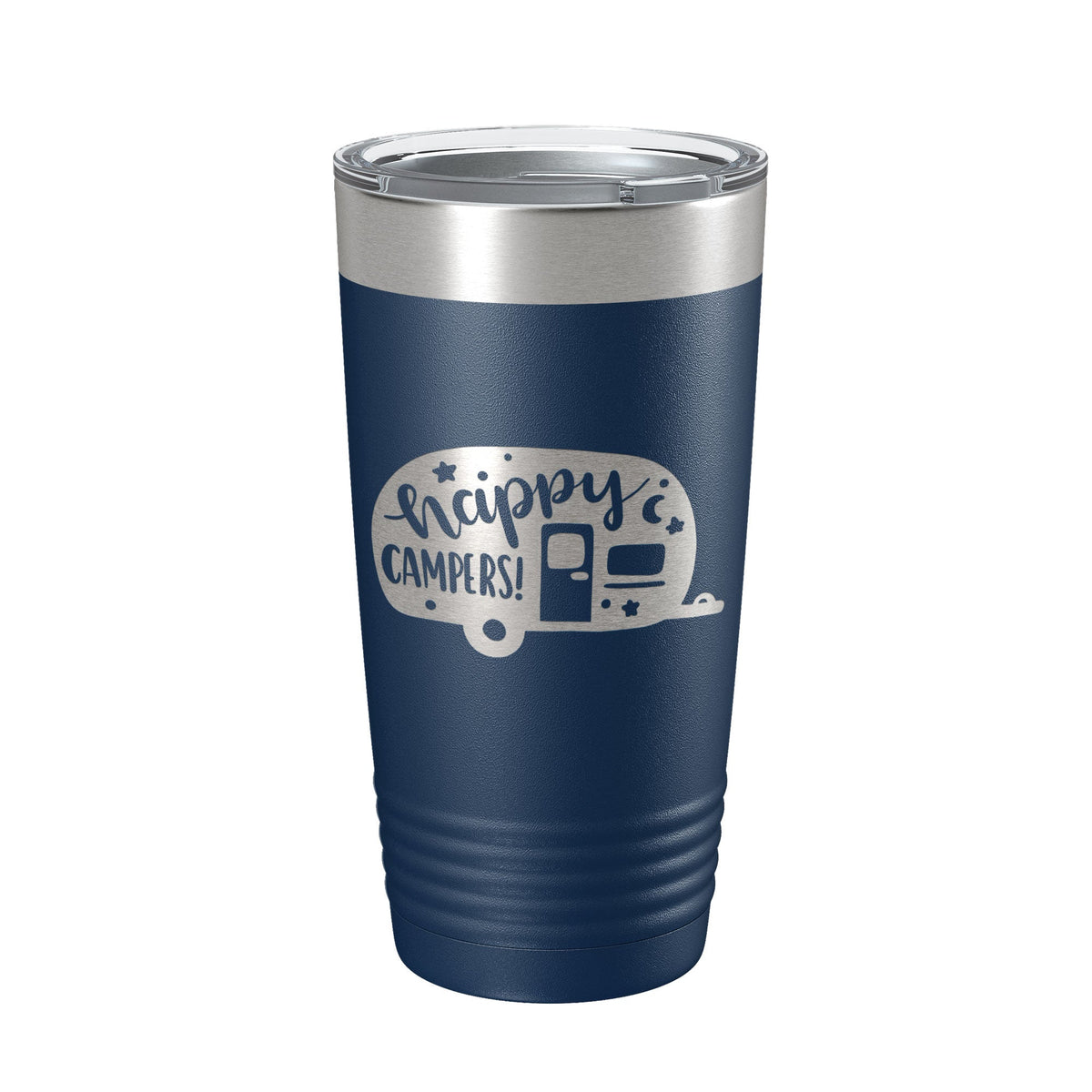 Happy Campers Tumbler RV Camping Travel Mug Gift Insulated Laser Engraved Coffee Cup Tent Outdoors 20 oz