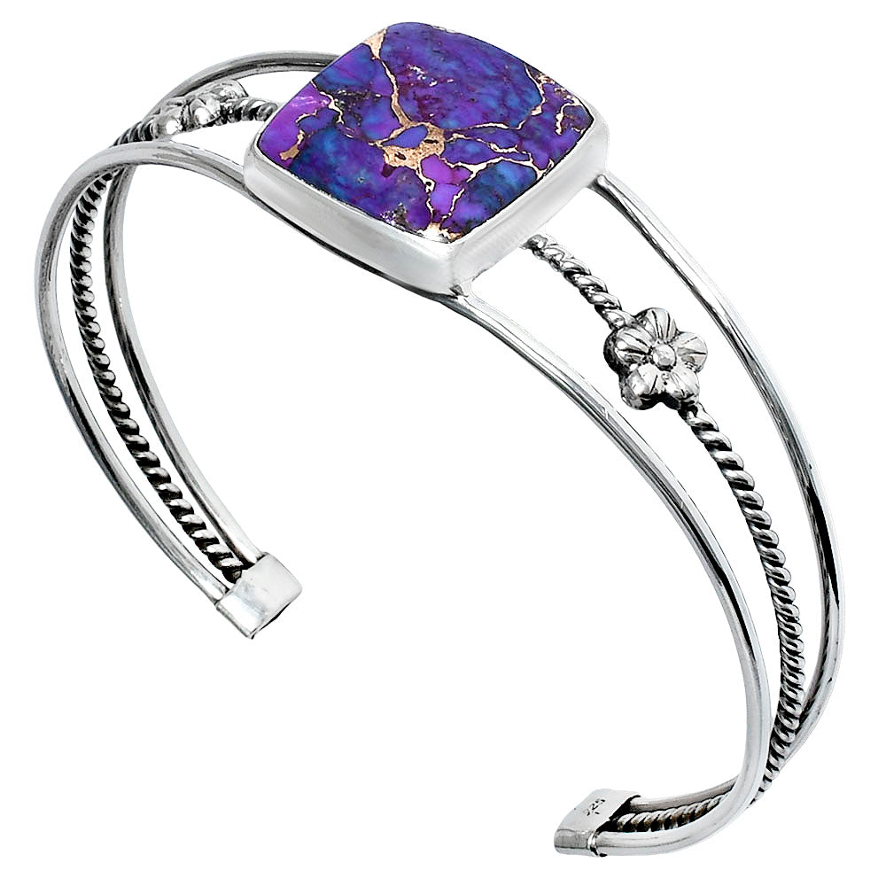 Premium Quality Copper Purple Turquoise Cuff Bangle Bracelet B-1012 31-EB10311