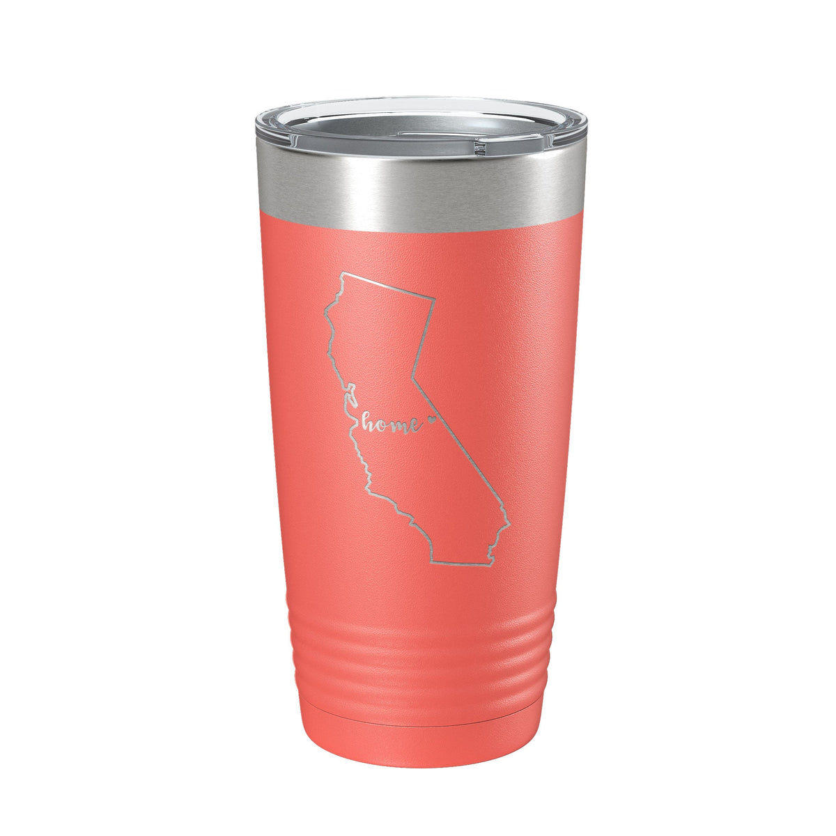 California Tumbler Home State Travel Mug Insulated Laser Engraved Map Coffee Cup 20 oz
