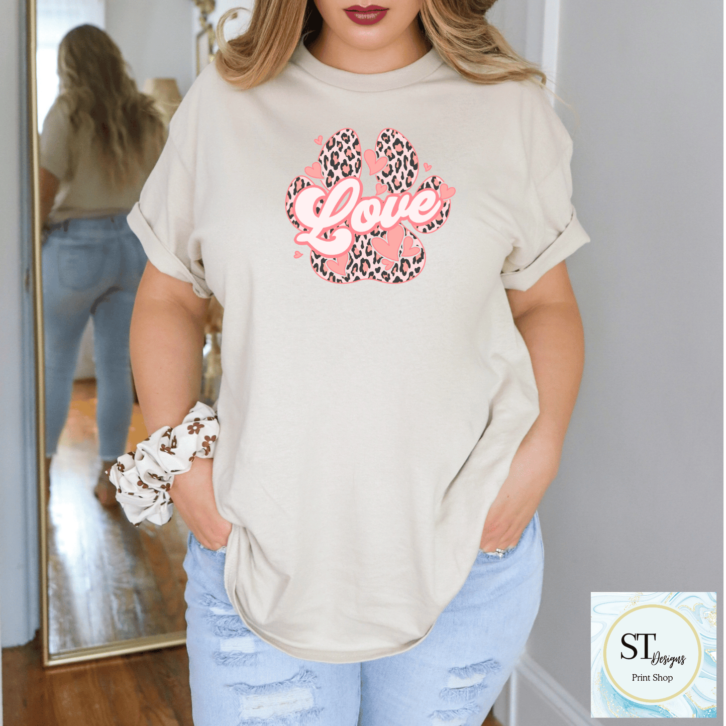 Love Leopard Paw Print