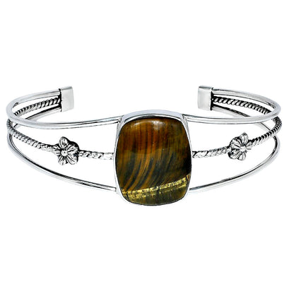 Premium Quality Blue Tiger Eye Cuff Bangle Bracelet B-1012 51-EB10530