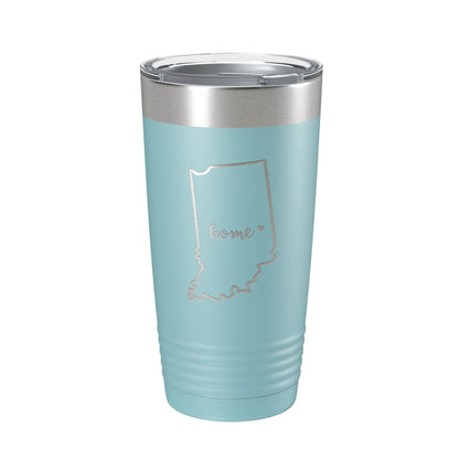 Indiana Tumbler Home State Travel Mug Insulated Laser Engraved Map Coffee Cup 20 oz