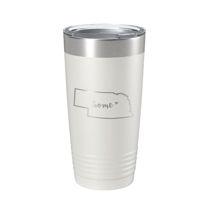 Nebraska Tumbler Home State Travel Mug Insulated Laser Engraved Map Coffee Cup 20 oz