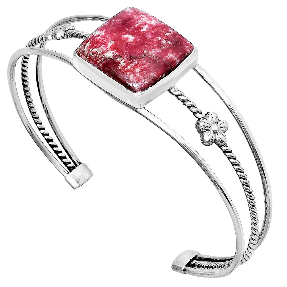 Premium Quality Pink Thulite - Norway Cuff Bangle Bracelet B-1012 58-EB10587